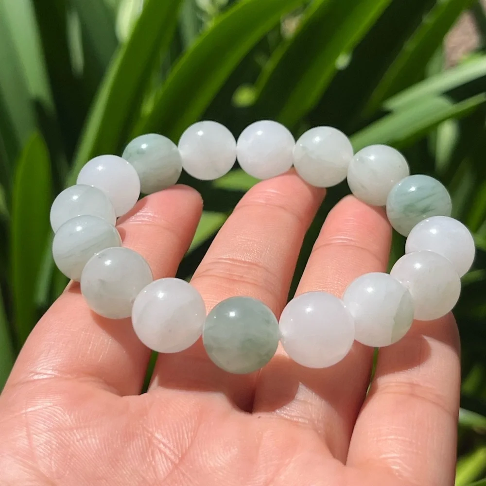 12.5mm‎ stretchable tianshan jade bracelet